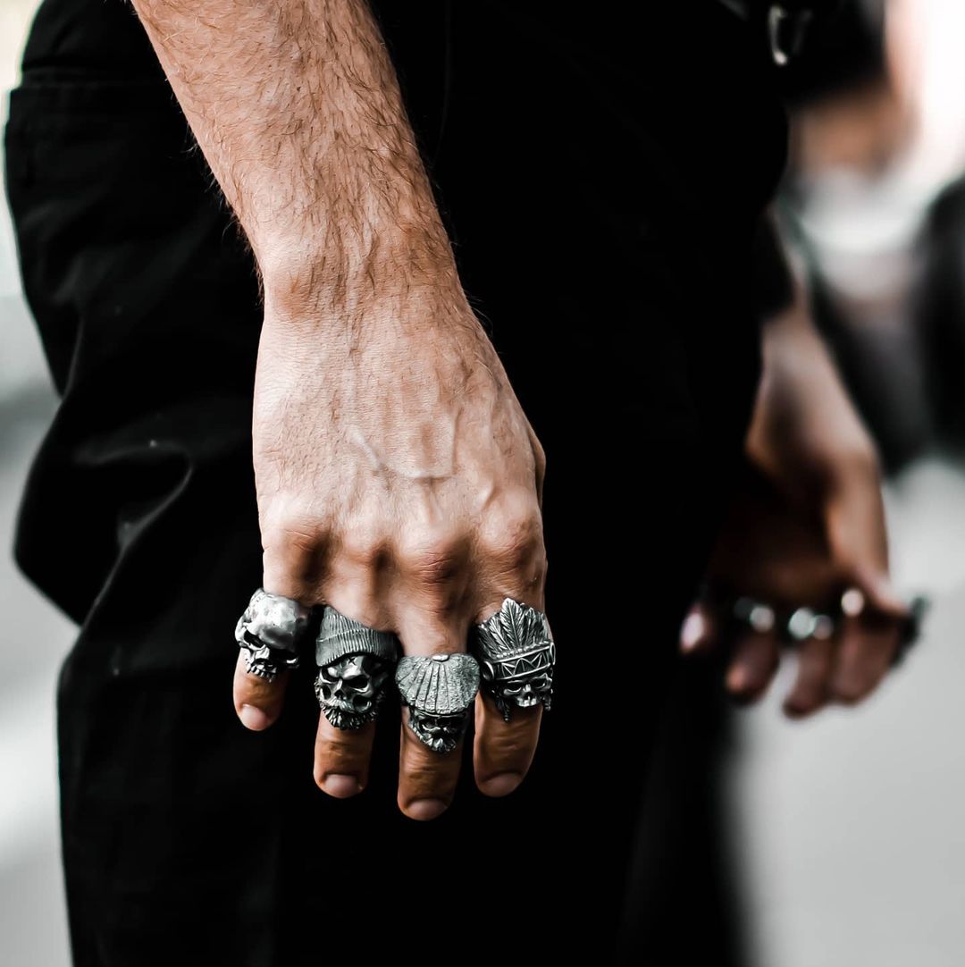 Rockabilly Blue Rebel Ring